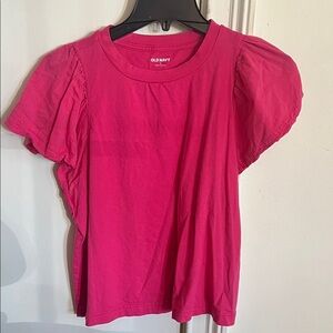 Old Navy Women's Fuchsia Short Sleeve Top